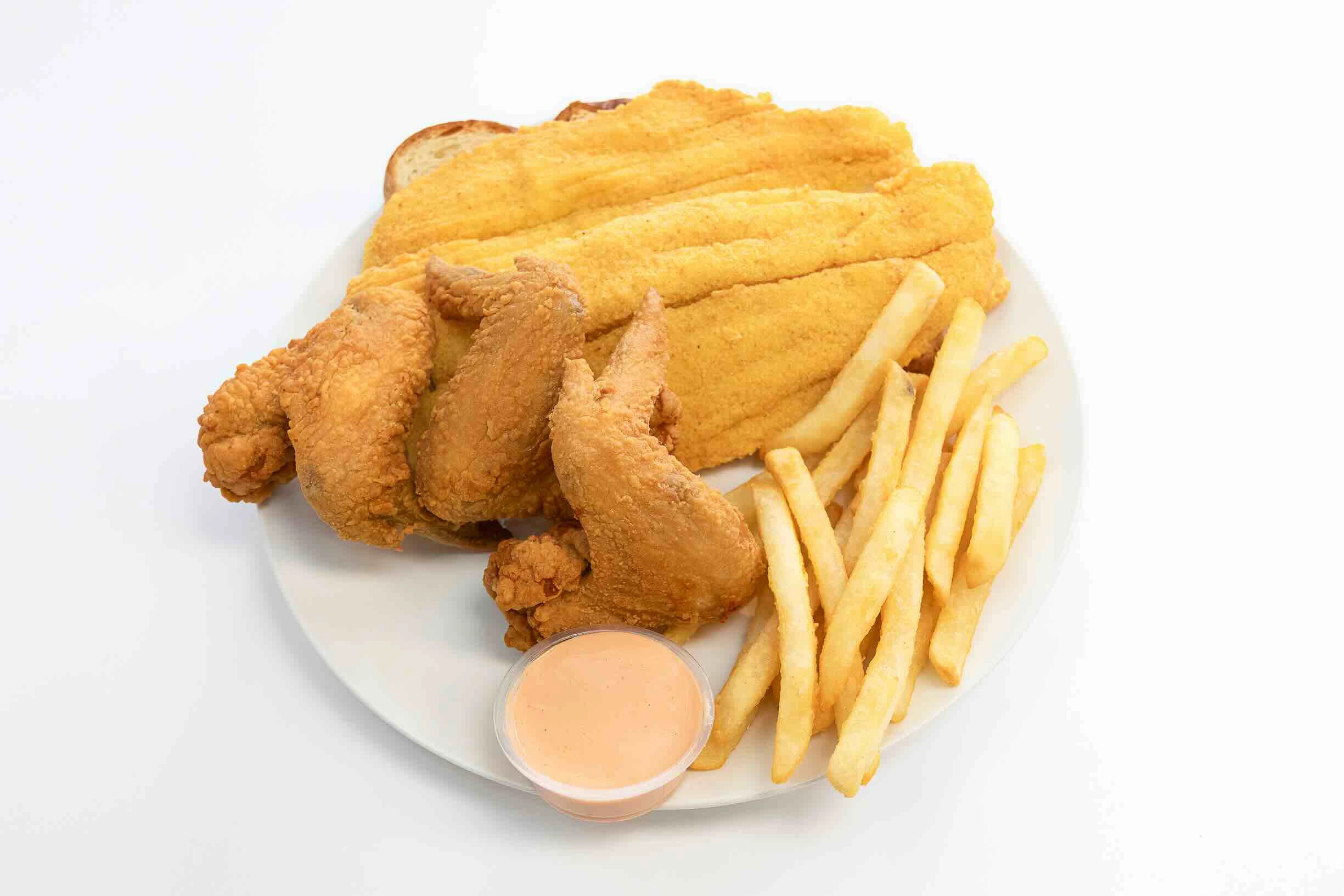 Combo #11 - 2 Catfish & 10 Shrimp or 3 Wings